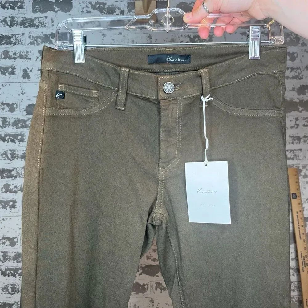 Kancan | women nwt distressed green ankle pants